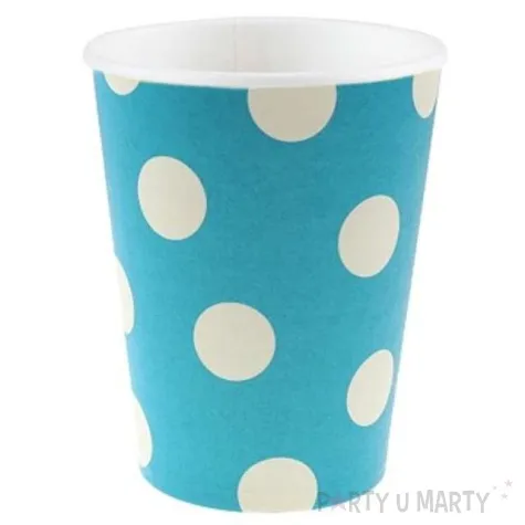 kubeczki papierowe groszki blekitne godan 270 ml 6 szt
