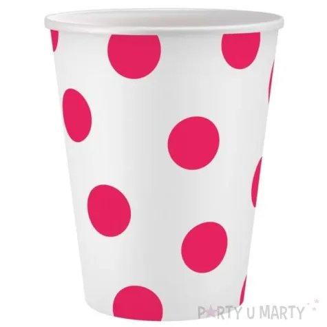 kubeczki papierowe groszki magentowe godan 250 ml 6 szt