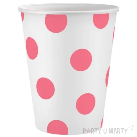 kubeczki papierowe groszki rozowe godan 250 ml 6 szt