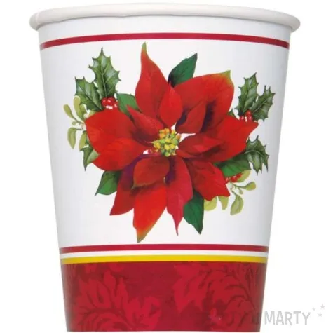 kubeczki papierowe gwiazda betlejemska unique 266 ml 8 szt