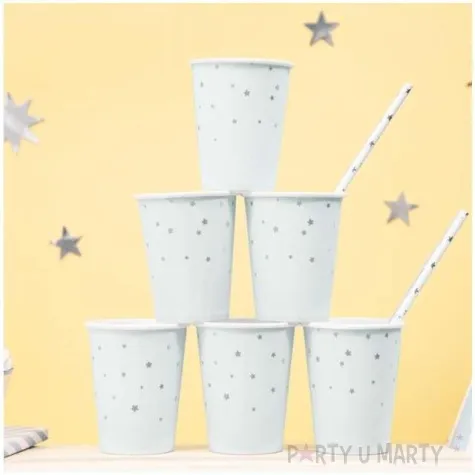 kubeczki papierowe gwiazdki partydeco 260 ml 6 szt