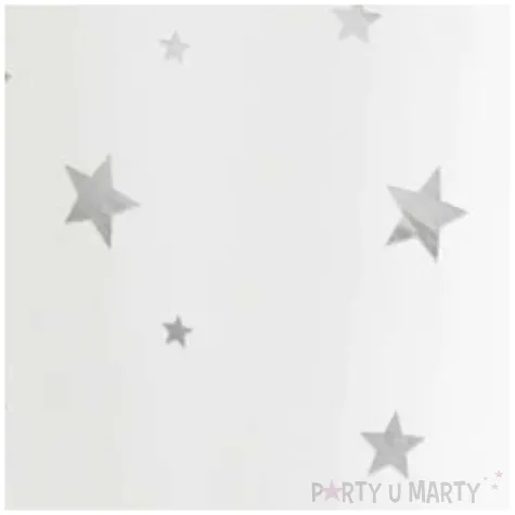 kubeczki papierowe gwiazdki srebrne biale partypal 230 ml 6 szt