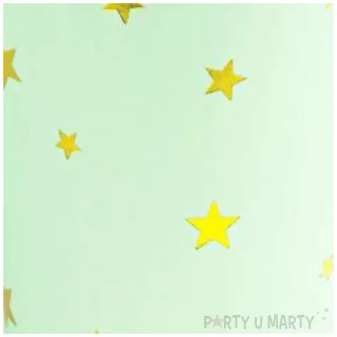 kubeczki papierowe gwiazdki zlote mietowe partypal 220 ml 6szt