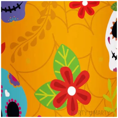 kubeczki papierowe halloween dia de los muertos partypal 220ml 6szt