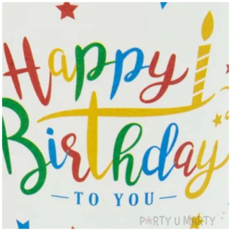 kubeczki papierowe happy birthday czakos 180 ml 6 szt