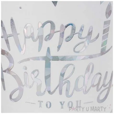 kubeczki papierowe happy birthday holo czakos 180 ml 6 szt