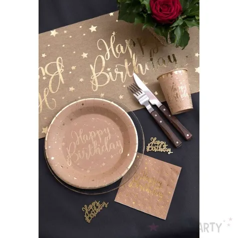 kubeczki papierowe happy birthday kraft santex 270 ml 10 szt