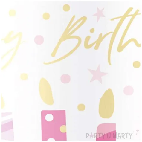 kubeczki papierowe happy birthday swieczki bialy procos 200 ml 8 szt