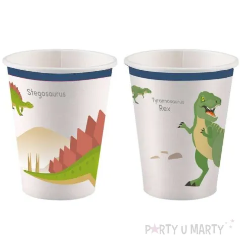 kubeczki papierowe happy dinosaur amscan 250ml 8 szt