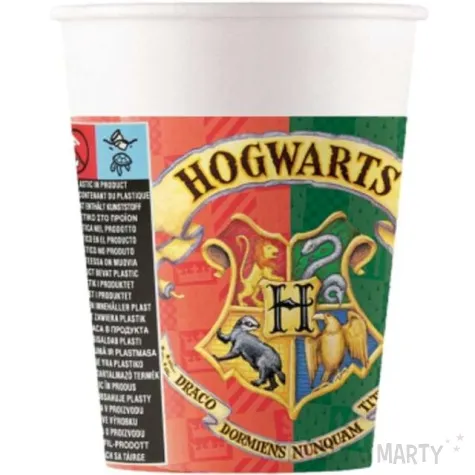 kubeczki papierowe harry potter herb hogwartu procos 200 ml 8 szt