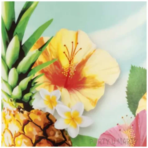 kubeczki papierowe hawaje kwiaty i ananasy boland 210 ml 10 szt