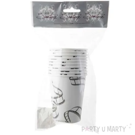 kubeczki papierowe hollywood biale santex 250 ml 10 szt