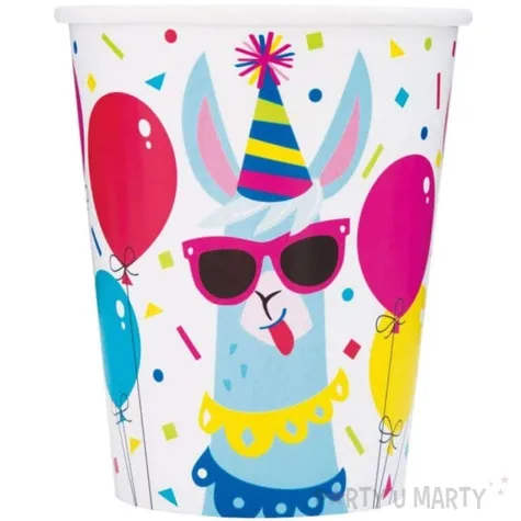 kubeczki papierowe imprezowa lama unique 266 ml 8 szt