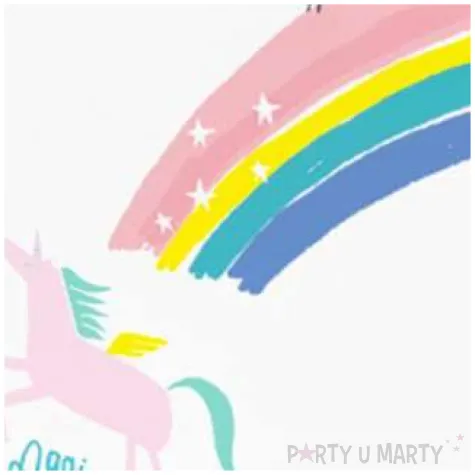 kubeczki papierowe jednorozce i tecza partypal 6 szt 230 ml