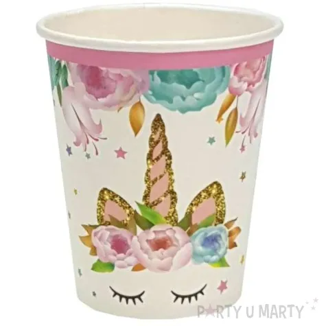 kubeczki papierowe jednorozec jix 6 szt