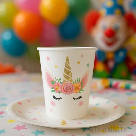 kubeczki papierowe jednorozec unicorn godan 266 ml 6 szt