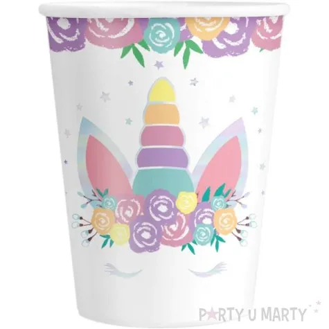 kubeczki papierowe jednorozec unicorn partypal 220 ml 6 szt