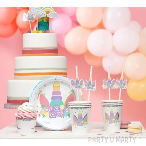 kubeczki papierowe jednorozec unicorn partypal 220 ml 6 szt