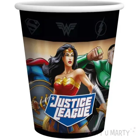 kubeczki papierowe justice league czarny party factory 250 ml 10 szt