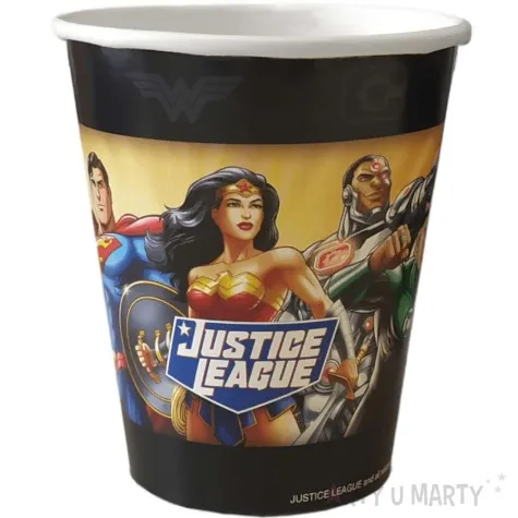 kubeczki papierowe justice league czarny party factory 250 ml 10 szt