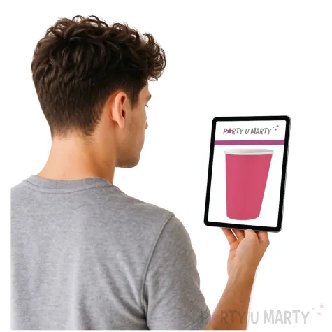 kubeczki papierowe klasyczne magenta godan 250 ml 6 szt