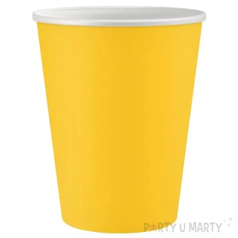 kubeczki papierowe klasyczne zolte godan 250 ml 6 szt