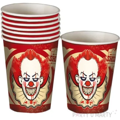 kubeczki papierowe klaun joker guirca 8 szt