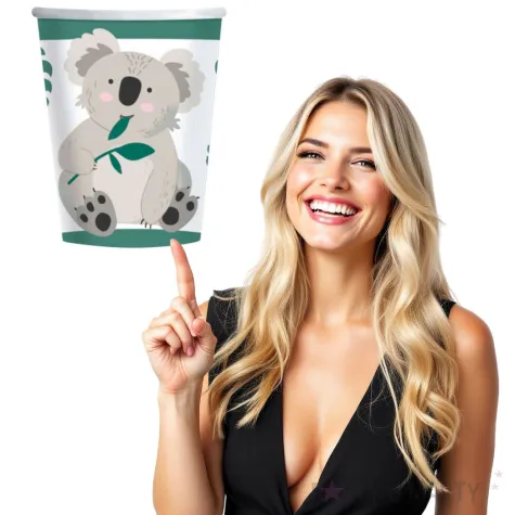 kubeczki papierowe koala amscan 250 ml 8 szt