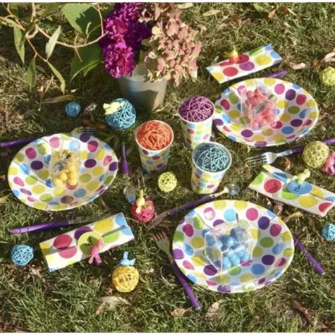 kubeczki papierowe kolorowe kropki santex 250 ml 10 szt