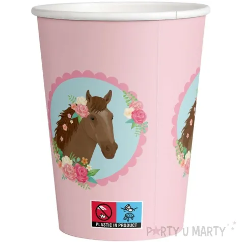 kubeczki papierowe konie pd horses pd party 250 ml 8 szt