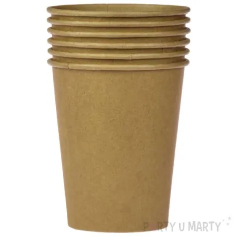 kubeczki papierowe kraft brazowe arpex 250 ml 6 szt