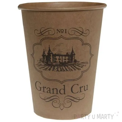 kubeczki papierowe kraft na wino brazowe santex 250 ml 10 szt