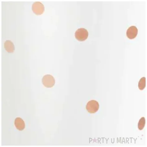 kubeczki papierowe kropki rozowe zloto biale partypal 230 ml 6 szt
