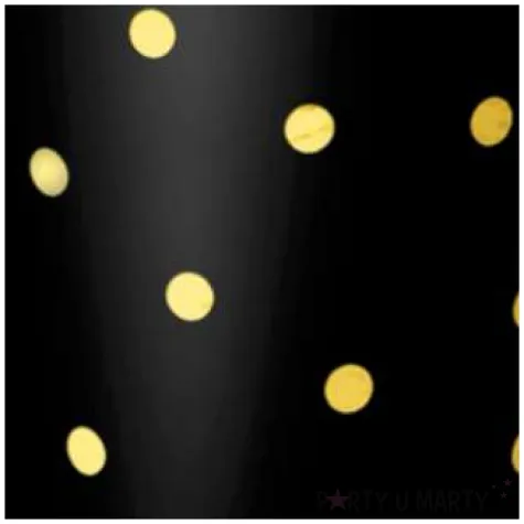 kubeczki papierowe kropki zlote czarne partypal 220 ml 6 szt