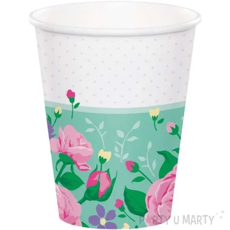 kubeczki papierowe kwiaty floral fairy godan 266 ml 8 szt