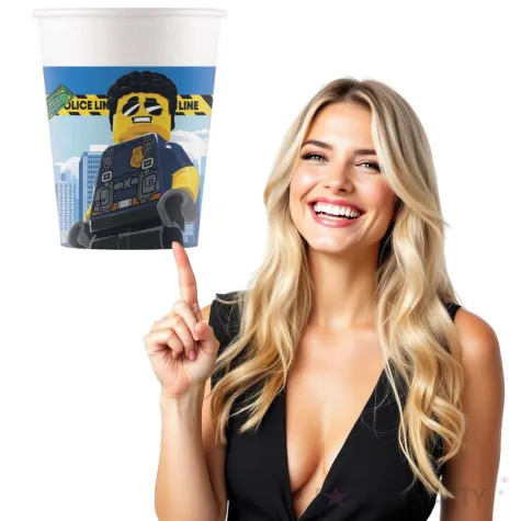 kubeczki papierowe lego city procos 200 ml 8 szt