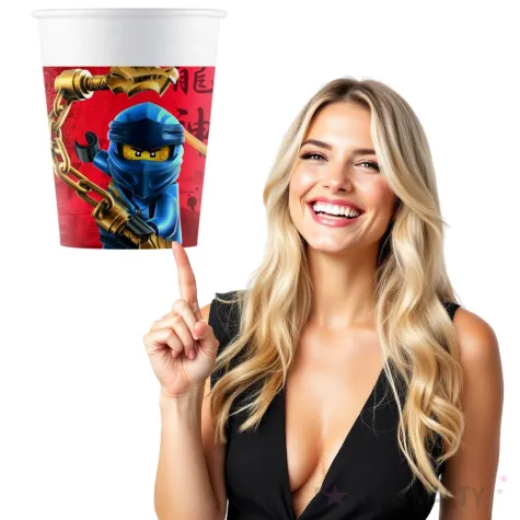 kubeczki papierowe lego ninjago procos 200 ml 8 szt
