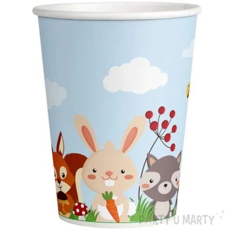 kubeczki papierowe lesne zwierzatka blekitne arpex 200 ml 8 szt