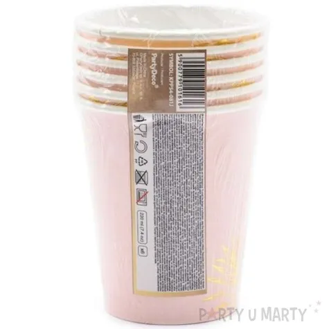 kubeczki papierowe liscie partydeco 220 ml 6 szt