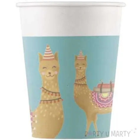 kubeczki papierowe llama decorata procos 200 ml 8 szt