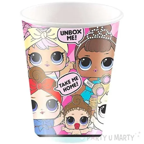 kubeczki papierowe lol surprise 266 ml 8 szt
