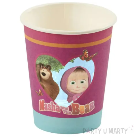 kubeczki papierowe masha and the bear masha i niedzwiedz smiffys 266 ml 8 szt