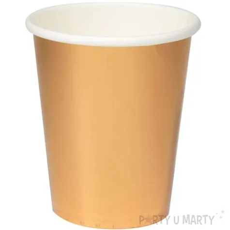 kubeczki papierowe metalic cups rozowe zloto folat 250 ml 8 szt