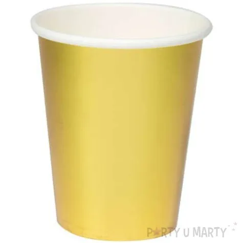 kubeczki papierowe metalic cups zloty folat 250 ml 8 szt