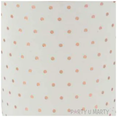 kubeczki papierowe miedziane kropeczki i paski biale santex 270 ml 10 szt