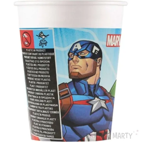 kubeczki papierowe mighty avengers procos 200 ml 8 szt