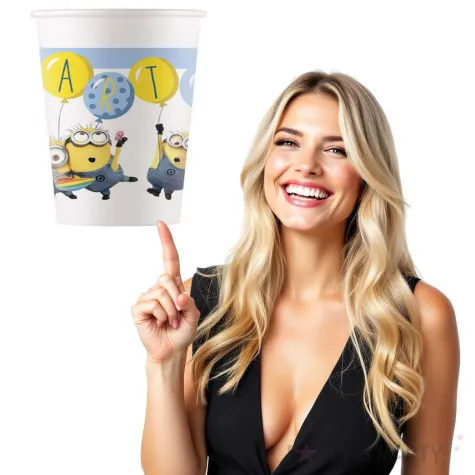 kubeczki papierowe minionki procos 200 ml 8 szt