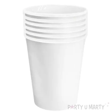 kubeczki papierowe monocolor biale partypal 220 ml 6 szt