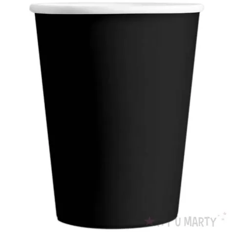 kubeczki papierowe monocolor czarne partypal 220 ml 6 szt