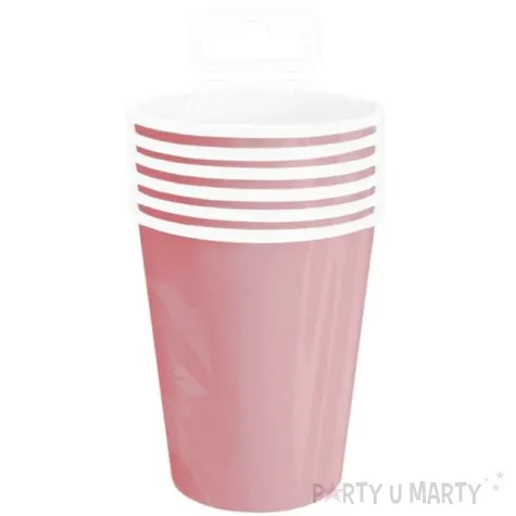 kubeczki papierowe monocolor rozowe partypal 220 ml 6 szt